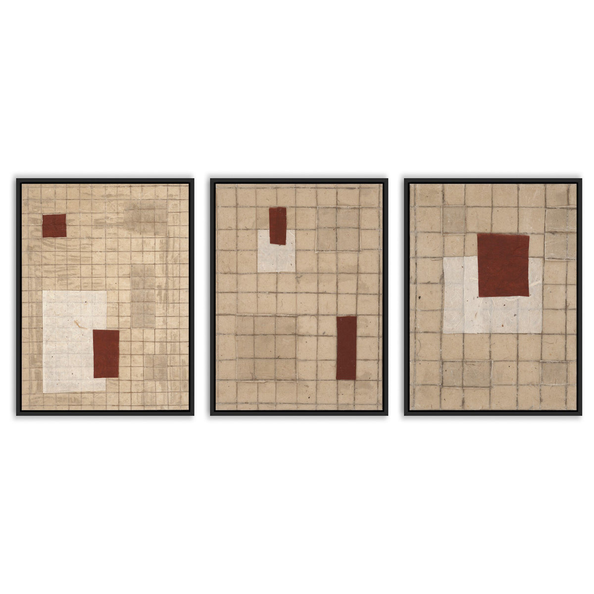 a group of art pieces