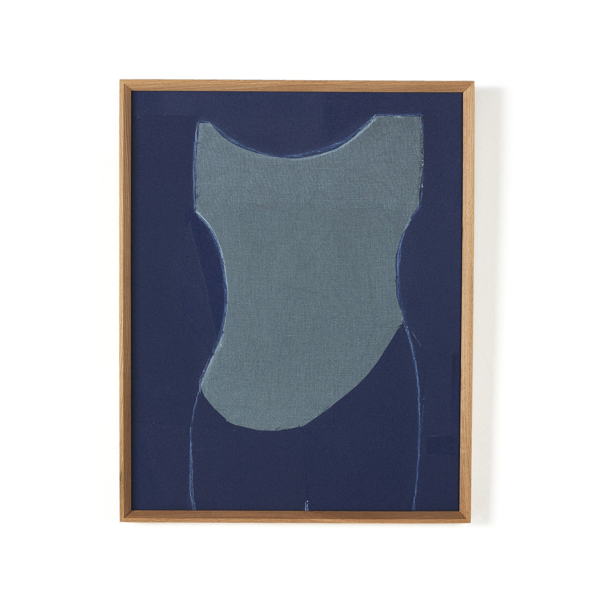 a framed picture of a body