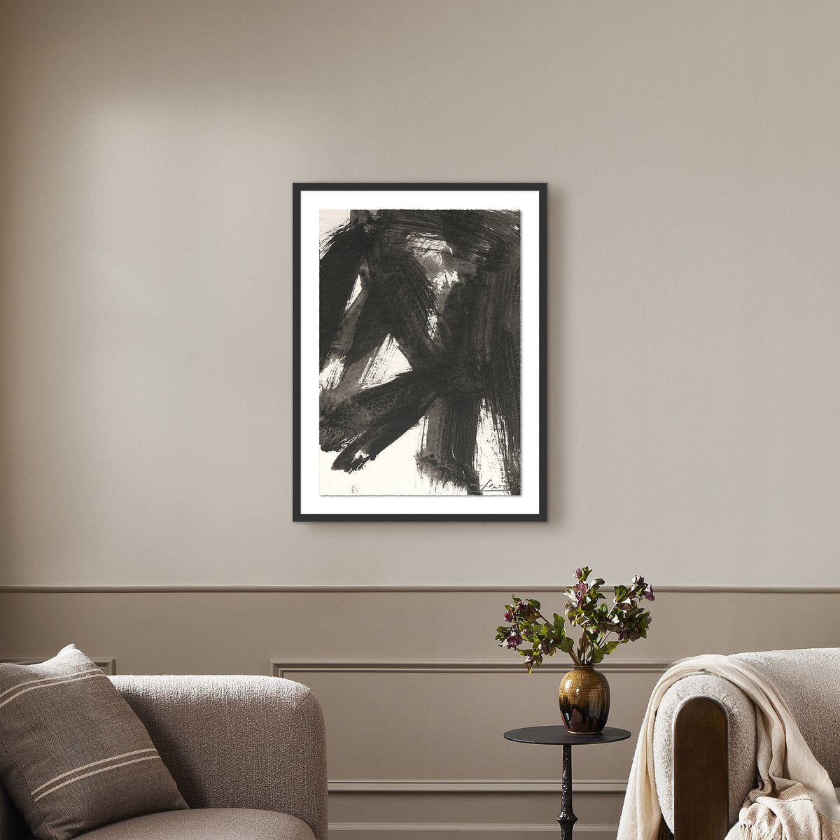 a picture on the wall