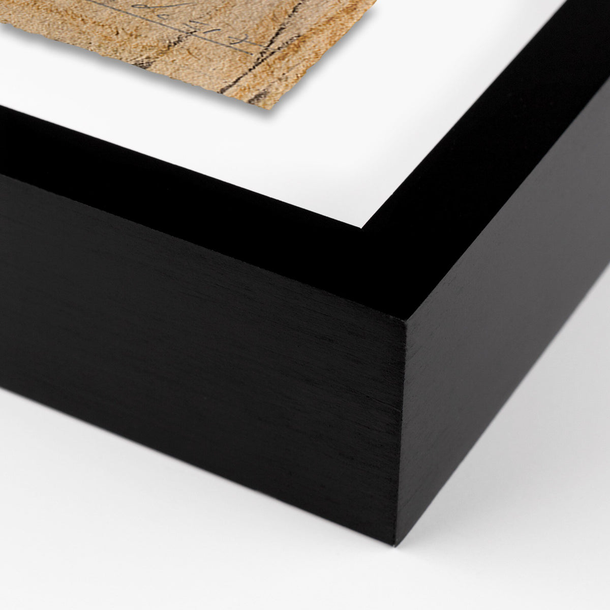 a close up of a black frame