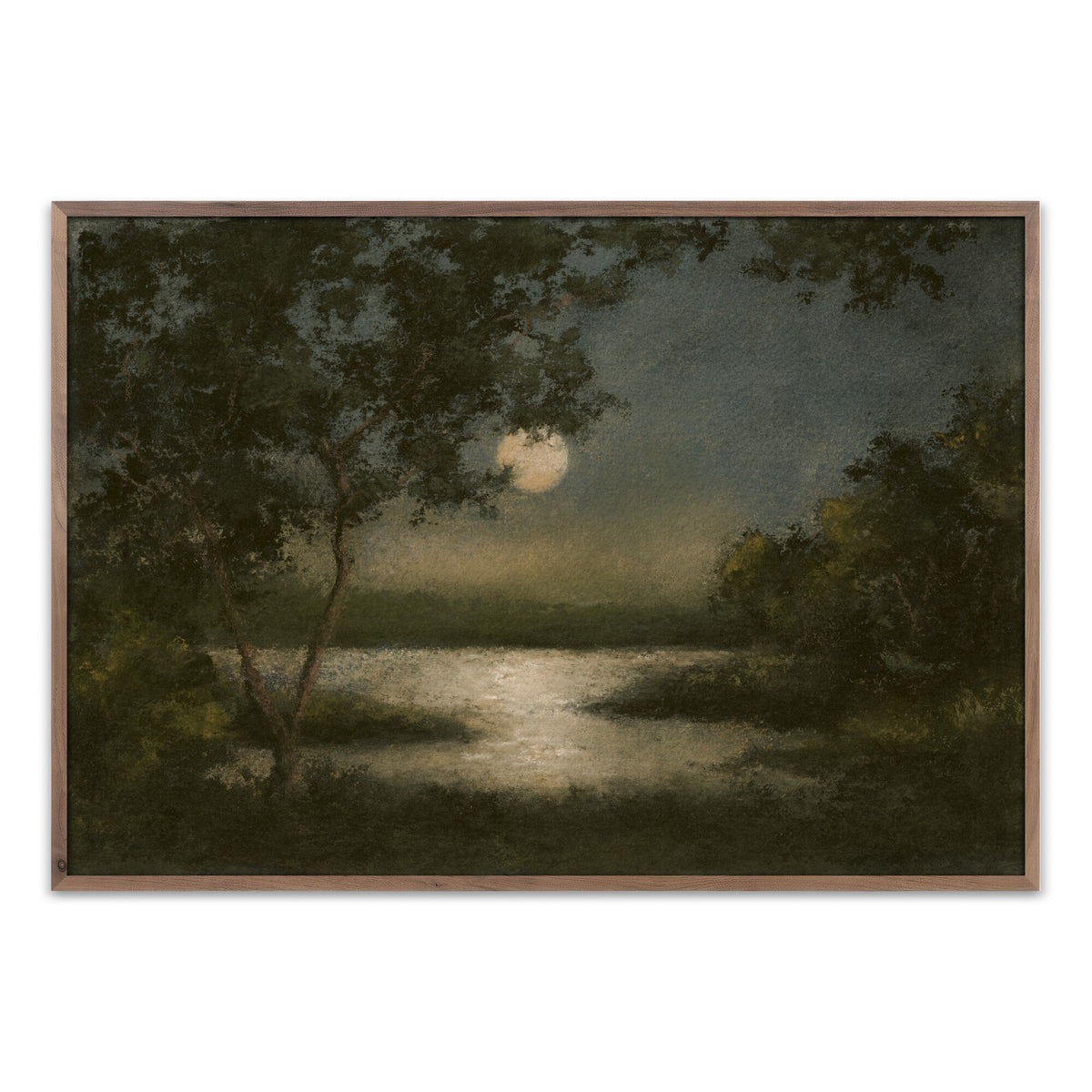 a painting of a moonlit night
