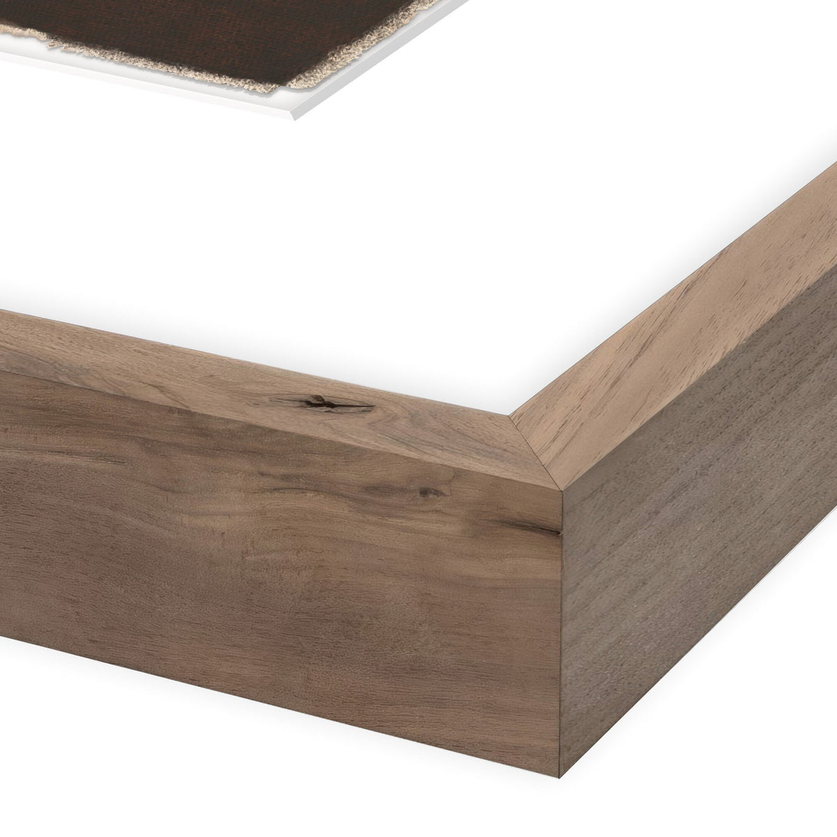 a close up of a wood frame