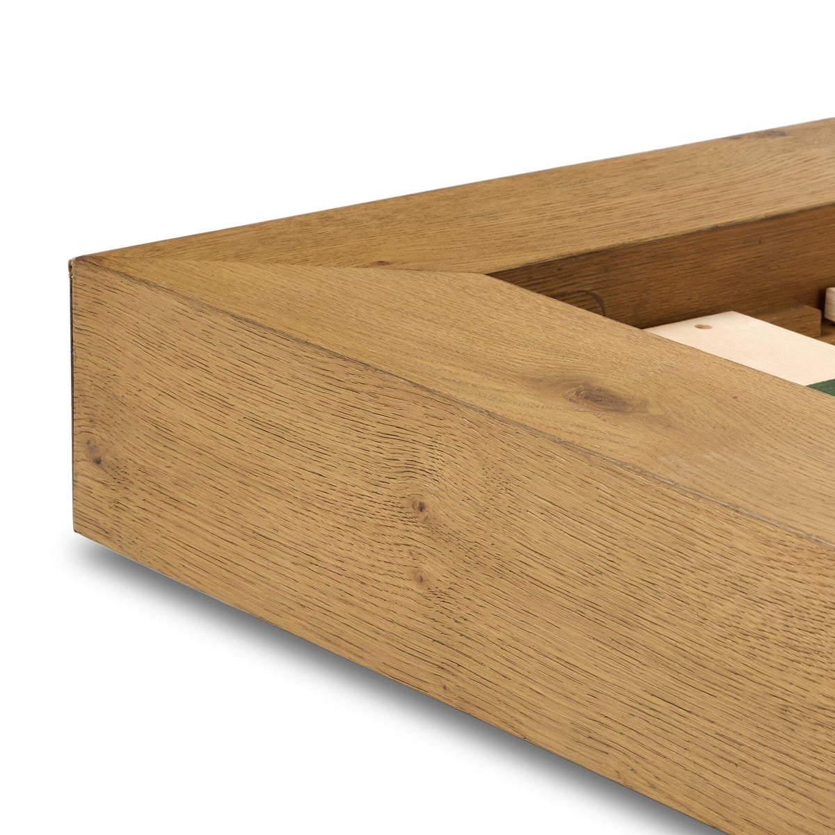 a close up of a wood frame