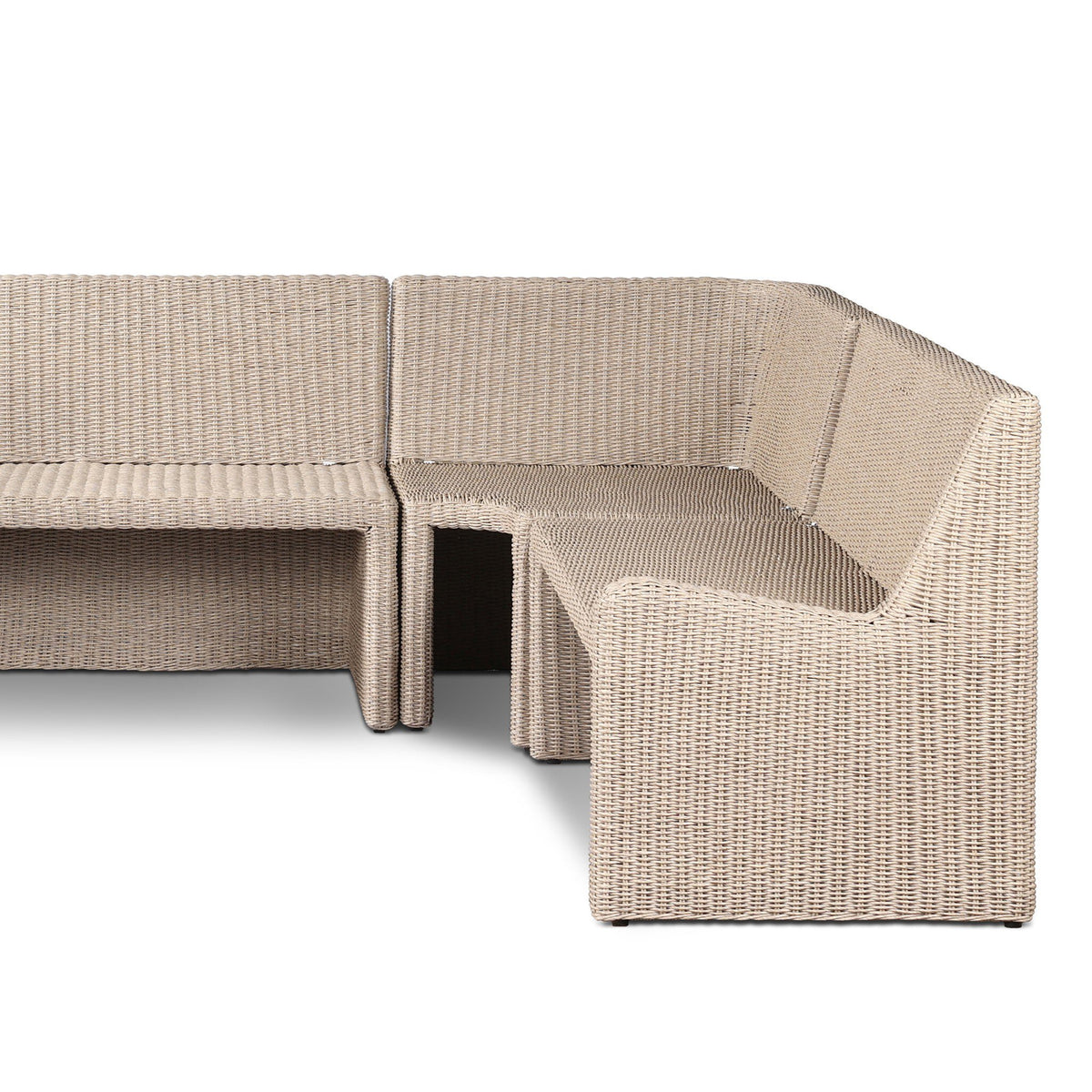 Senna Outdoor Dining Banquette L Shape 132"