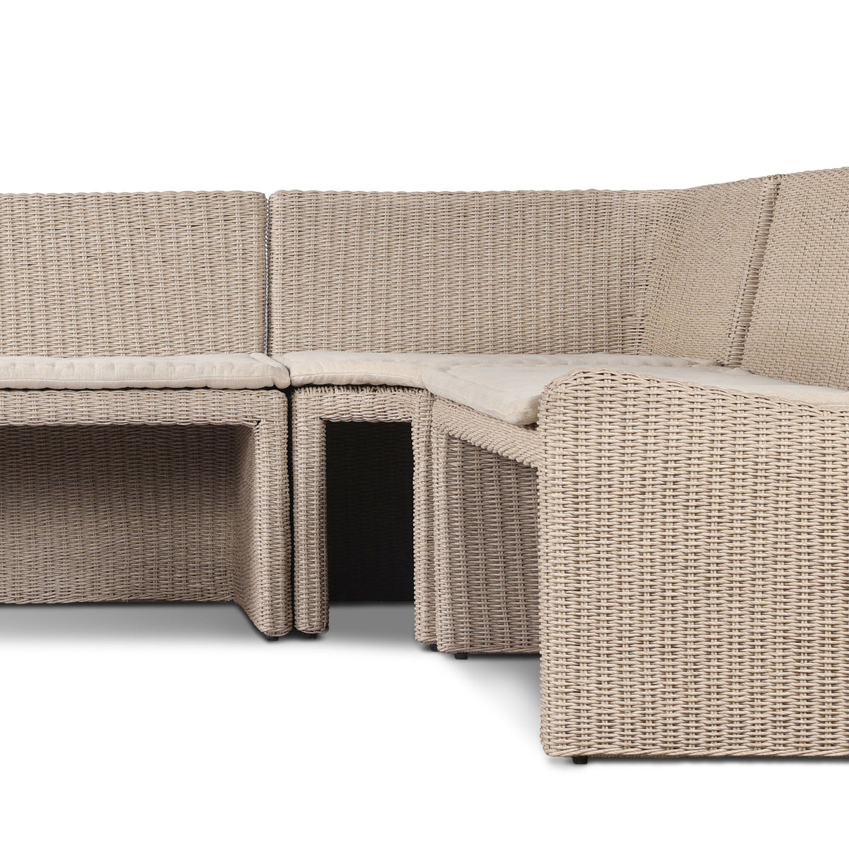 Senna Outdoor Dining Banquette L Shape 132"