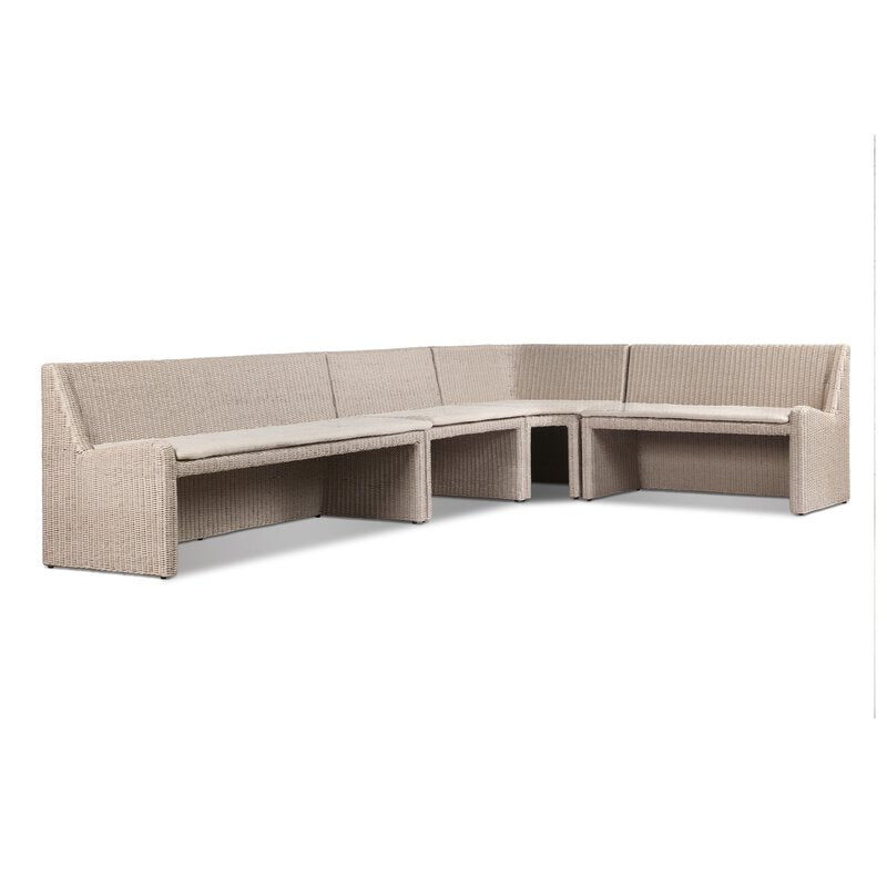 Senna Outdoor Dining Banquette L Shape 132"