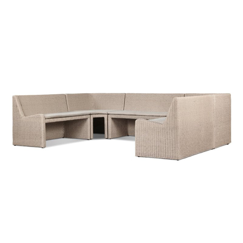 Senna Outdoor Dining Banquette U Shape 117"
