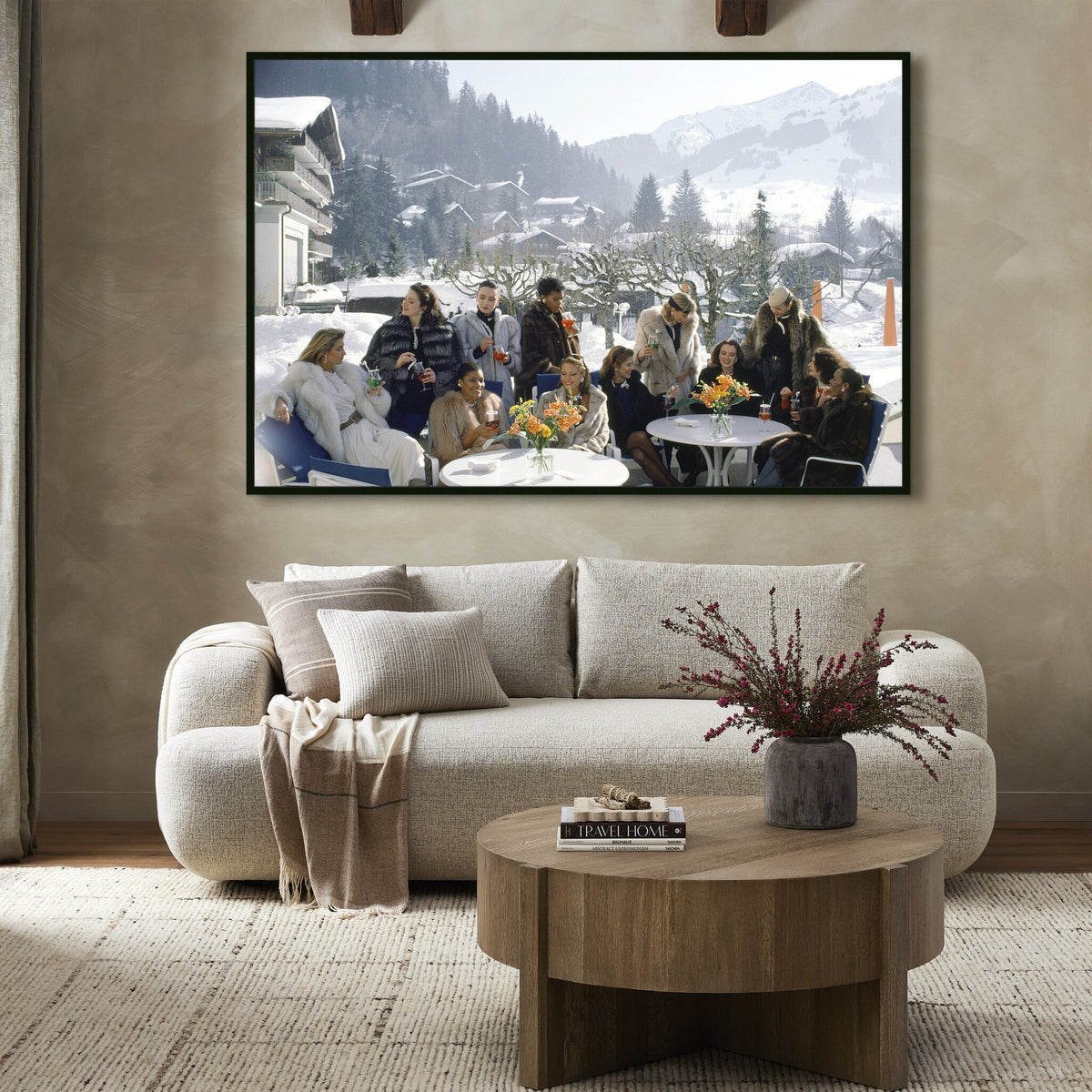 Drinks At Gstaad By Slim Aarons