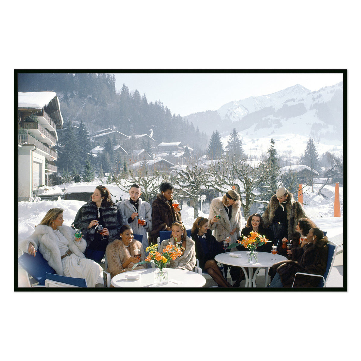 Drinks At Gstaad By Slim Aarons