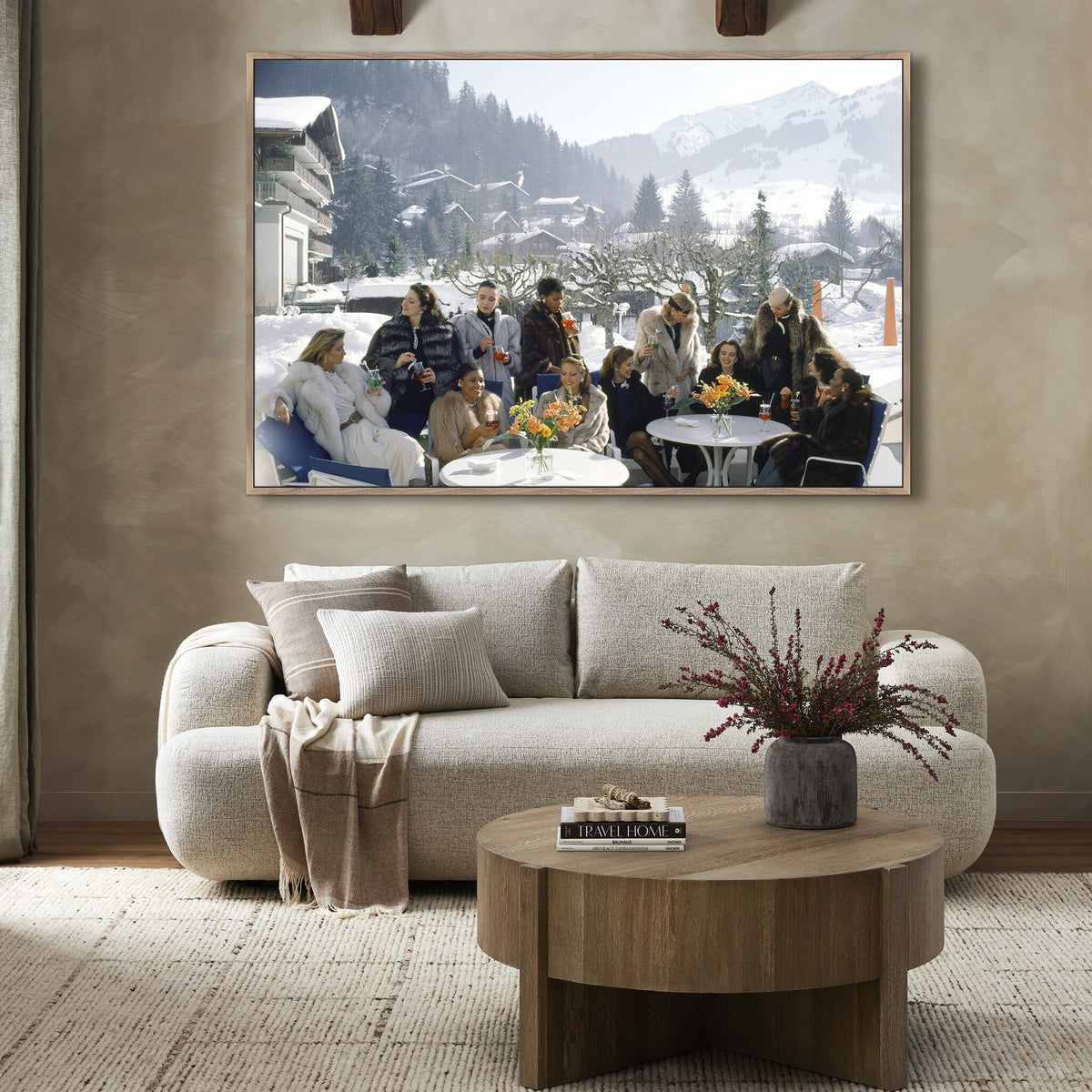 Drinks At Gstaad By Slim Aarons