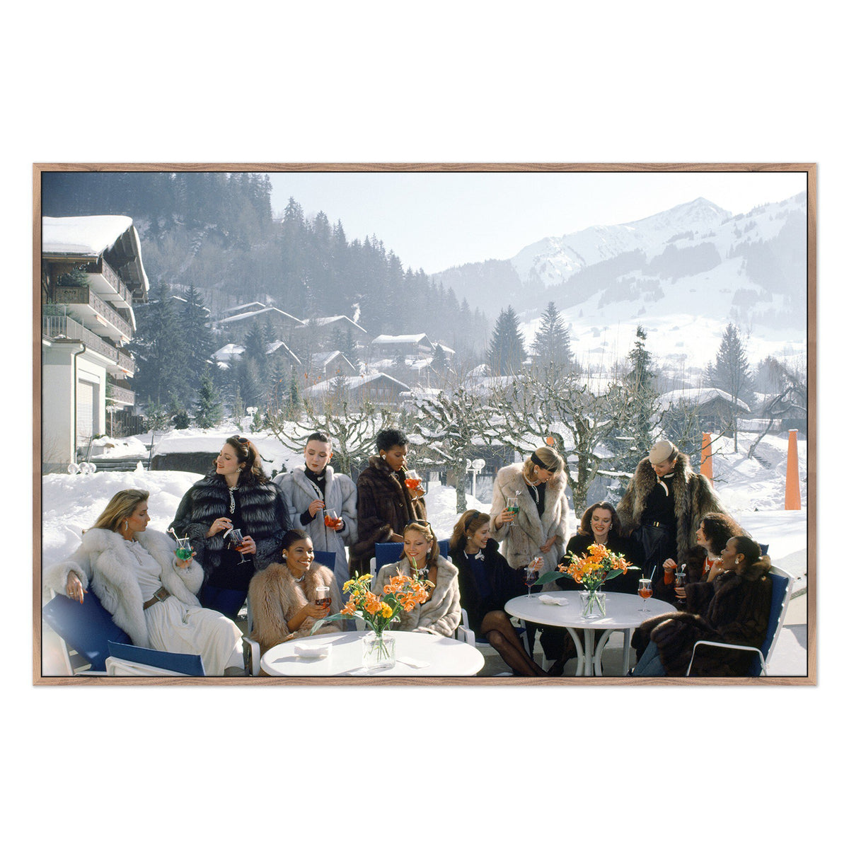 Drinks At Gstaad By Slim Aarons