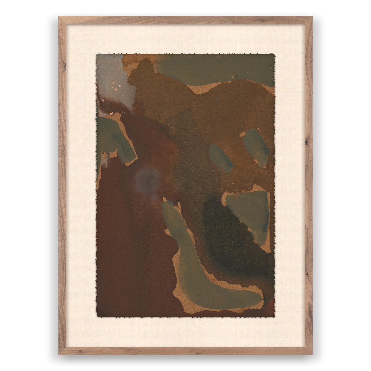 a framed art on a white wall