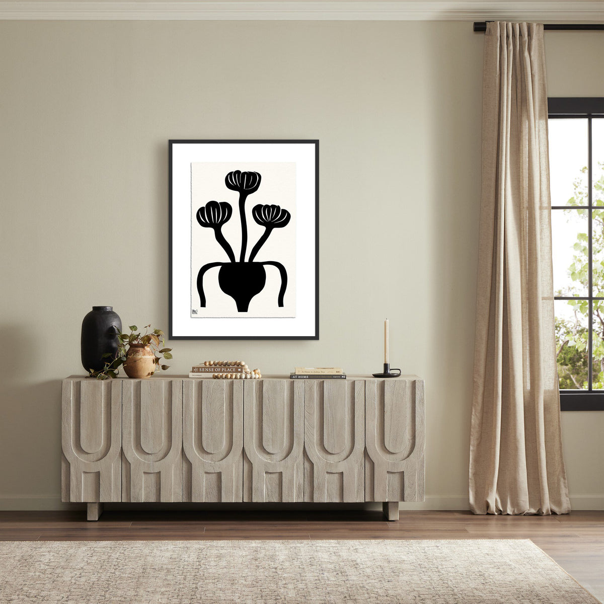 Woodblock Floral I By Roseanne Kenny - Four Hands (250779-006)