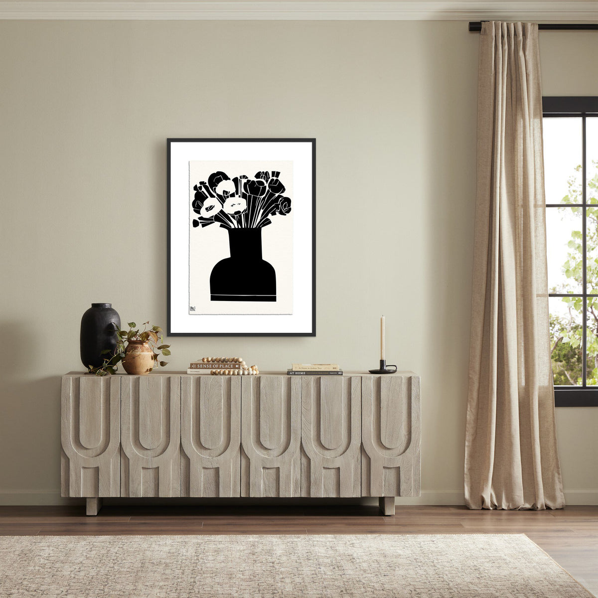 Woodblock Floral Ii By Roseanne Kenny - Four Hands (250780-002)