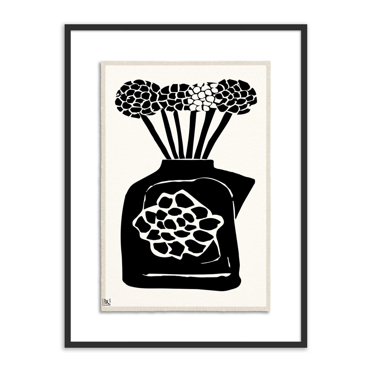 Woodblock Floral Iii By Roseanne Kenny