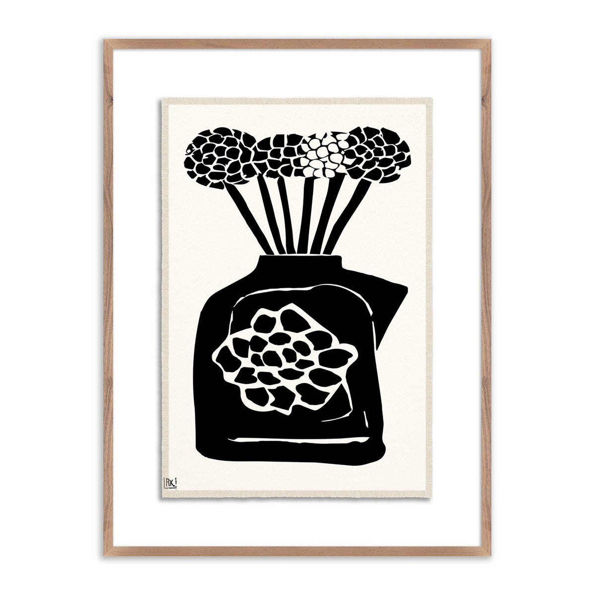 Woodblock Floral Iii By Roseanne Kenny