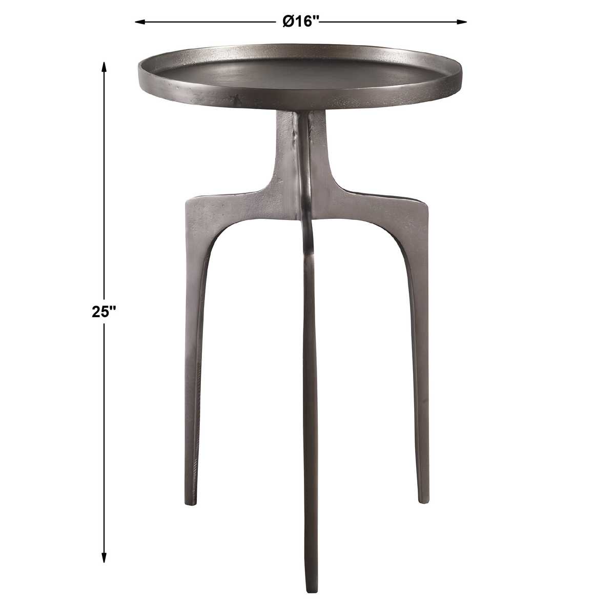 Kenna Accent Table, Nickel