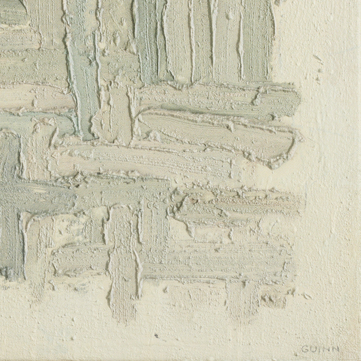 a close up of a painting