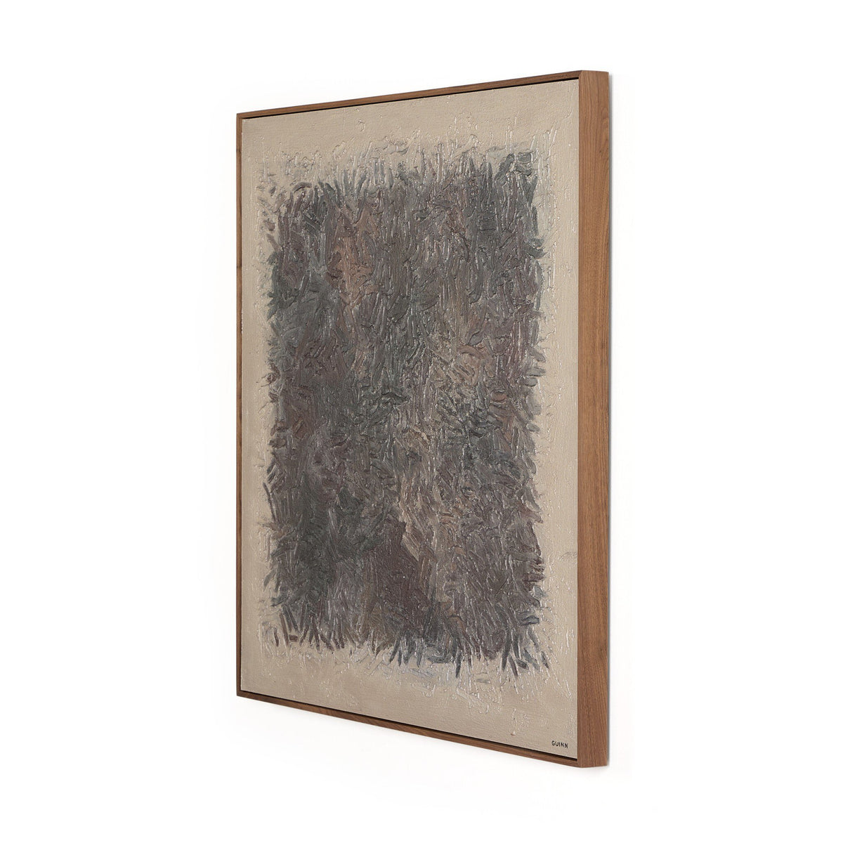 a framed art on a wall