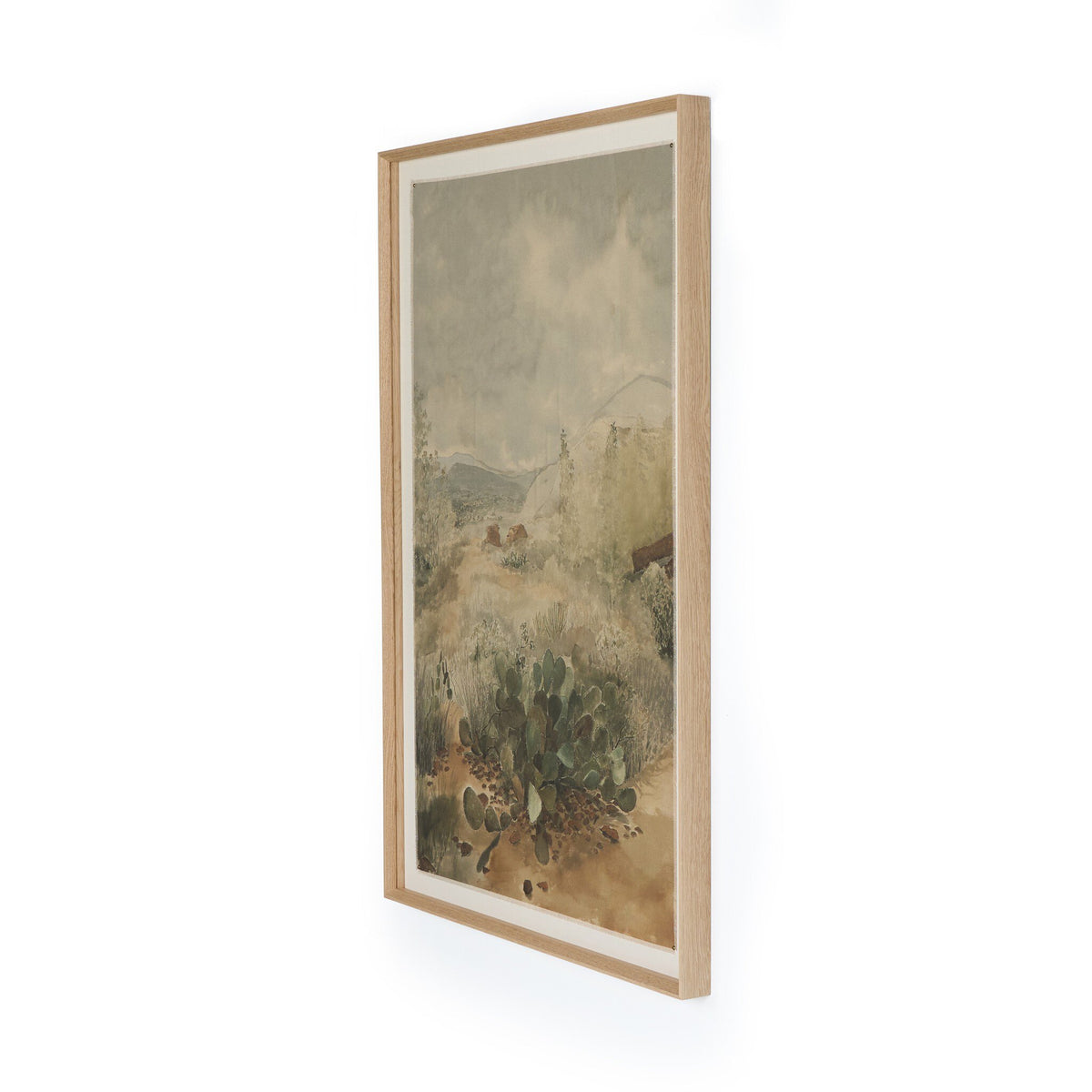 a framed painting on a wall