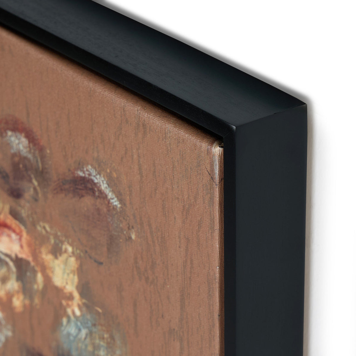 a close up of a painting