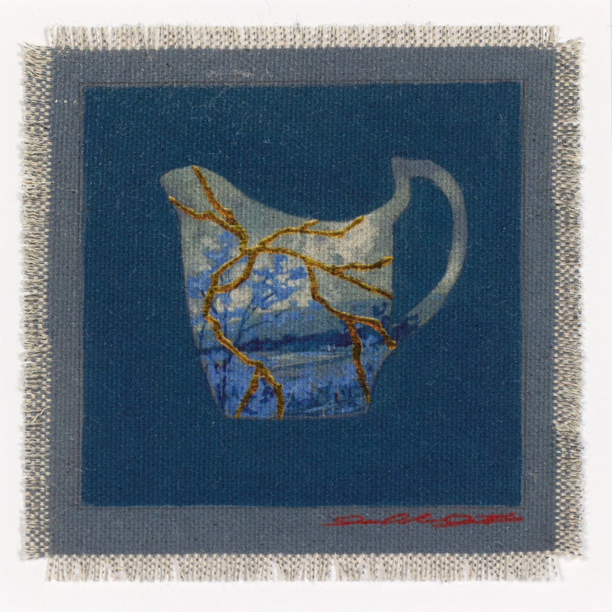 Poetic Mend Blue 3 By Laurel-Dawn Latshaw - Four Hands (250912-002)