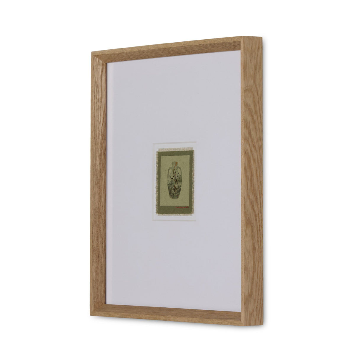 a wood frame with a picture on it