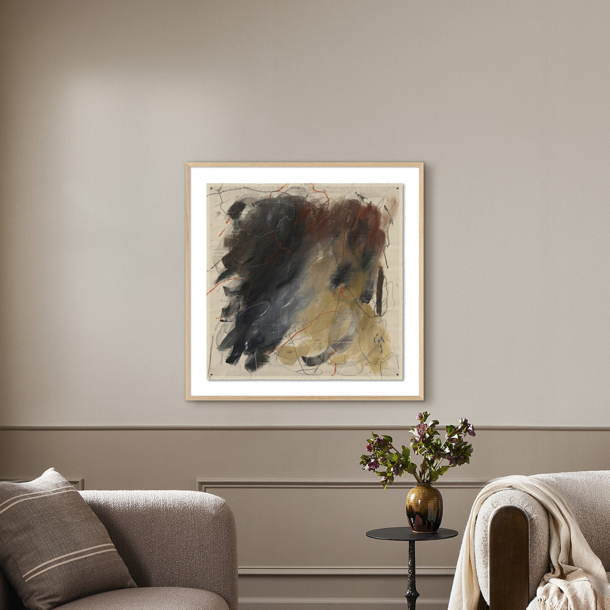 a painting on the wall