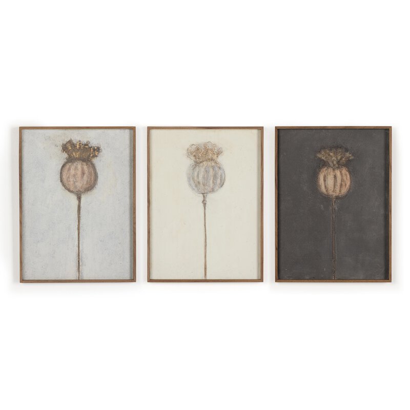 Poppy Triptych By Paul Meyer - Four Hands (251242-003)