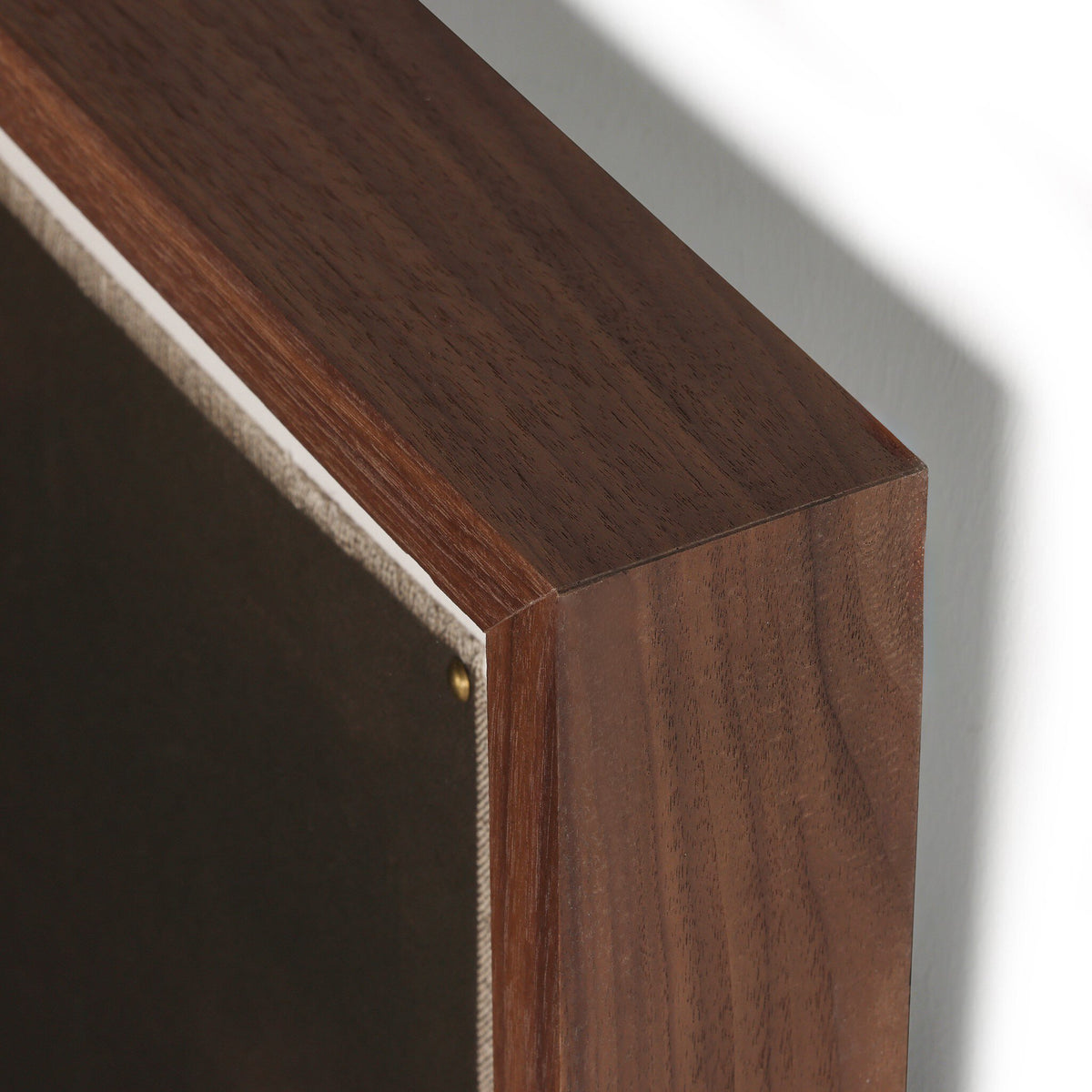 a close up of a wood frame