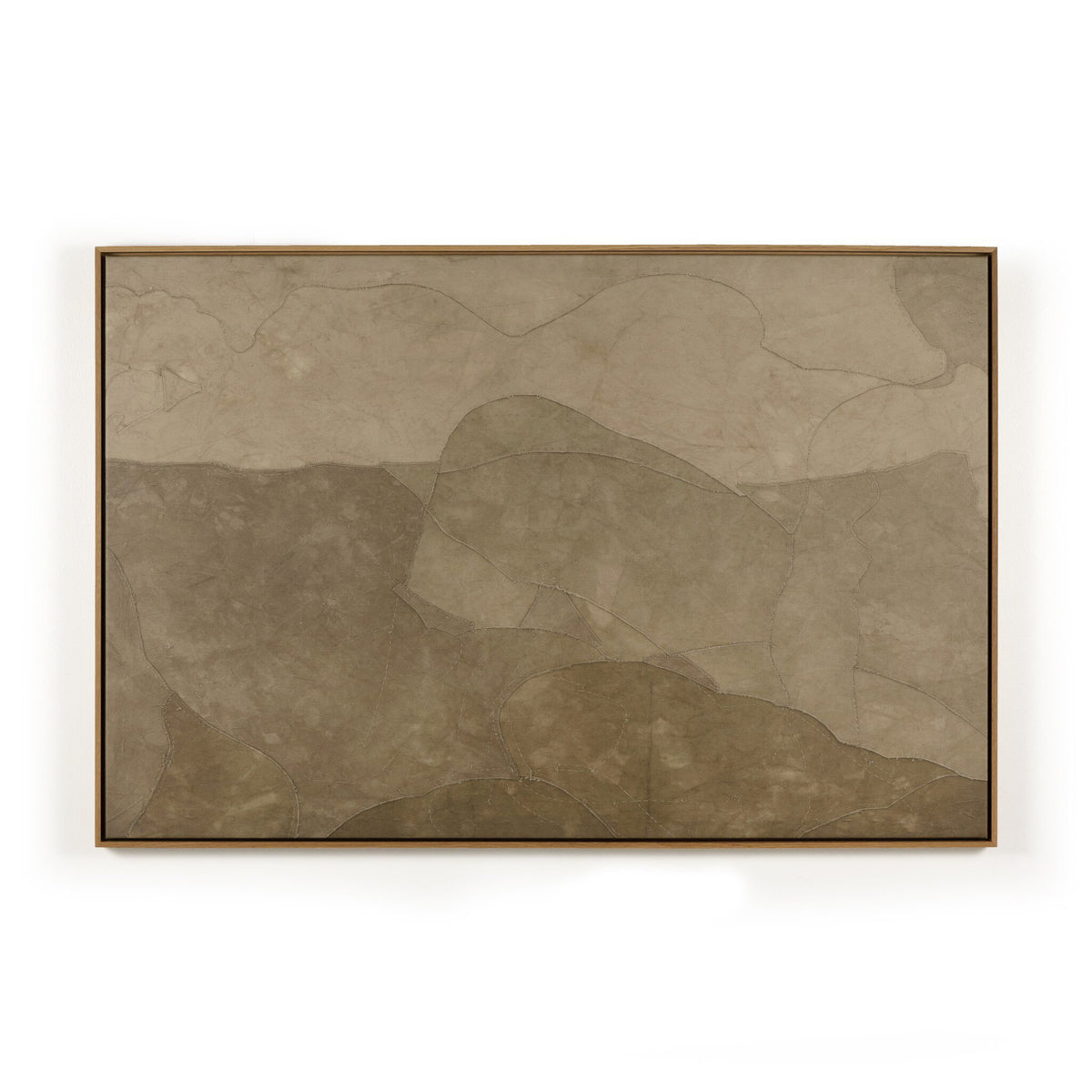 a rectangular picture frame with a brown surface