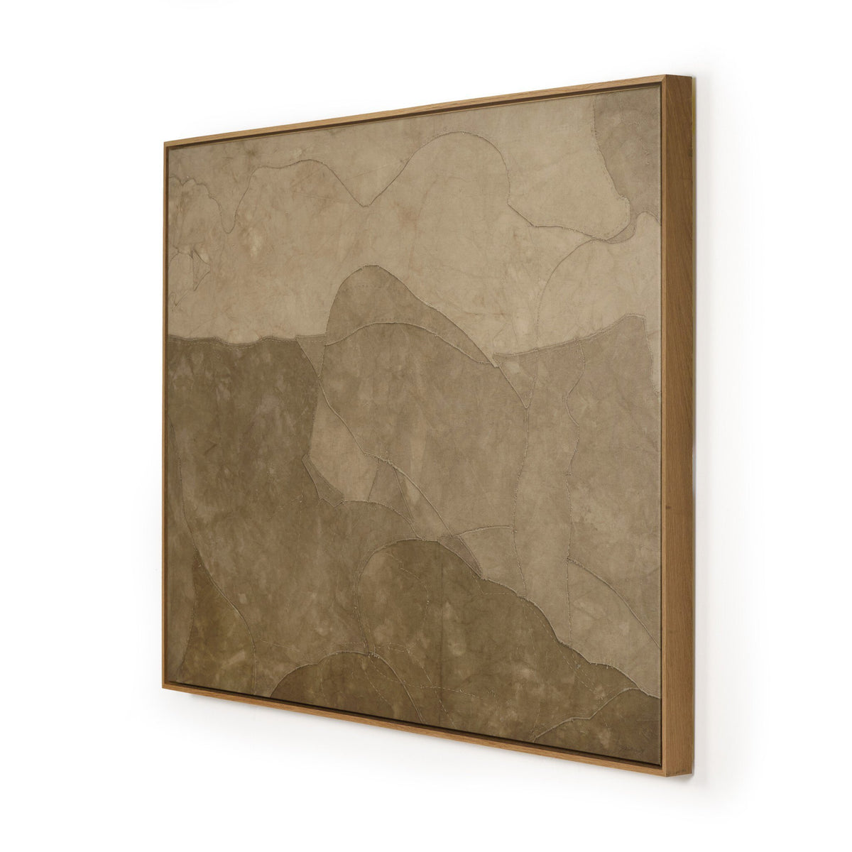a brown and white art