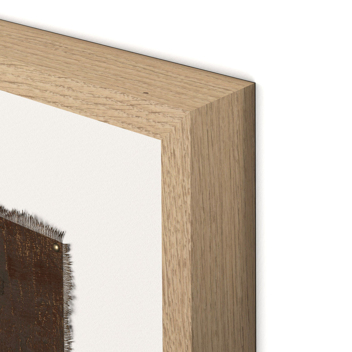 a close up of a wood frame