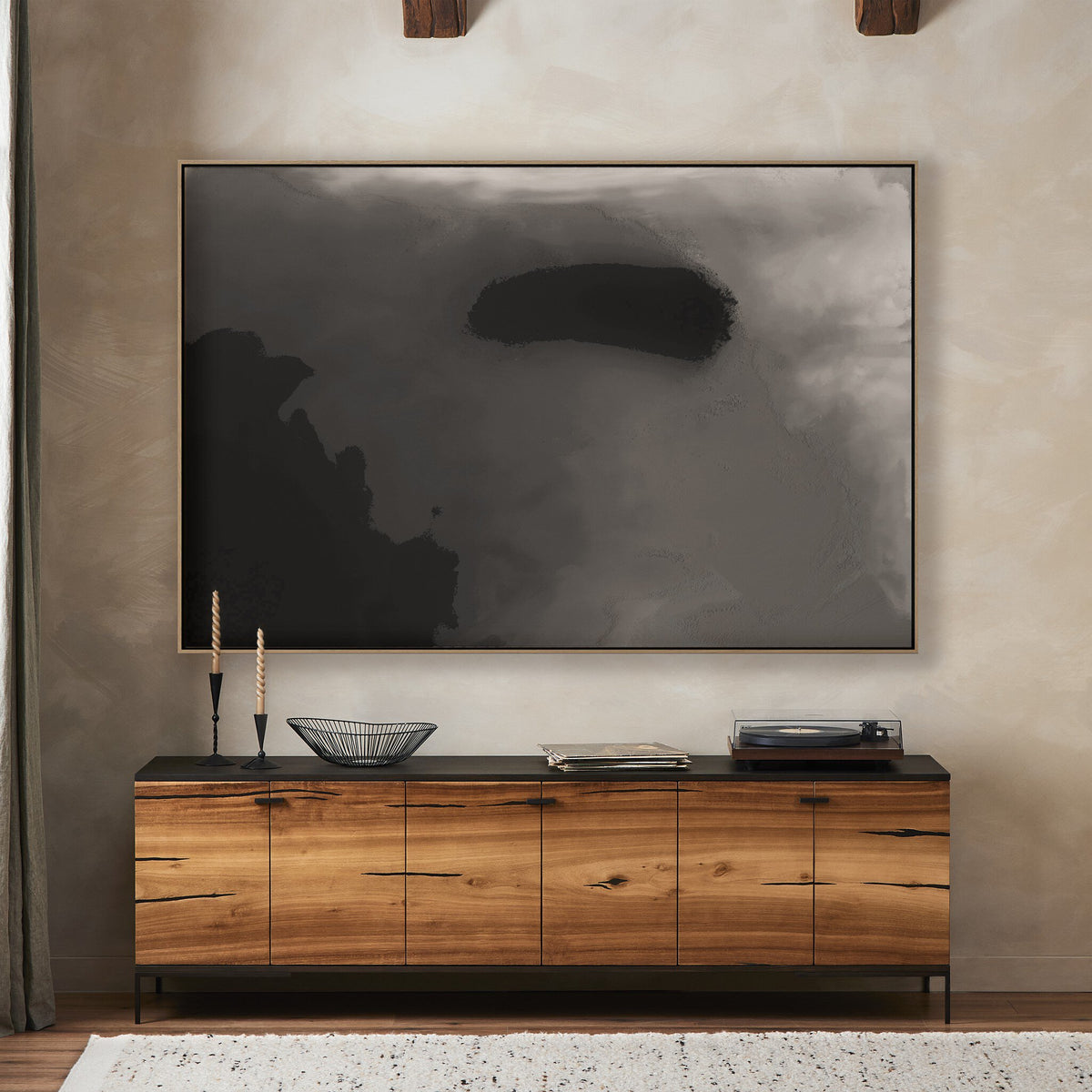 a tv on a wall