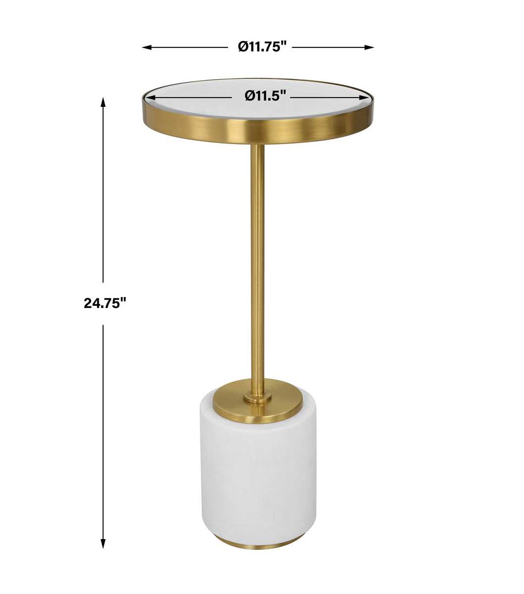 Laurier Drink Table, White