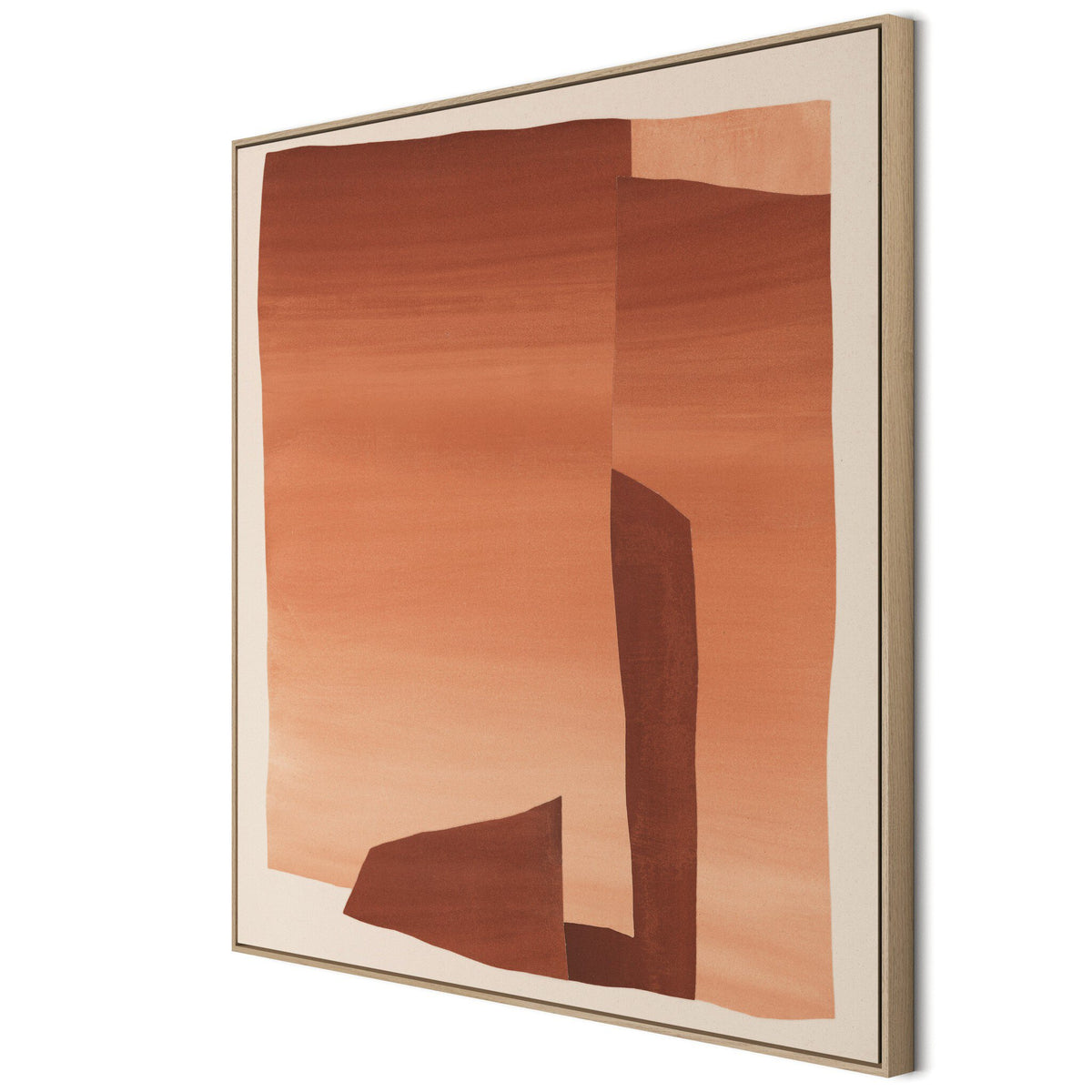 a framed art piece on a white wall