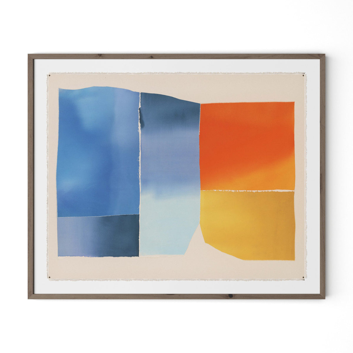 a framed art on a wall