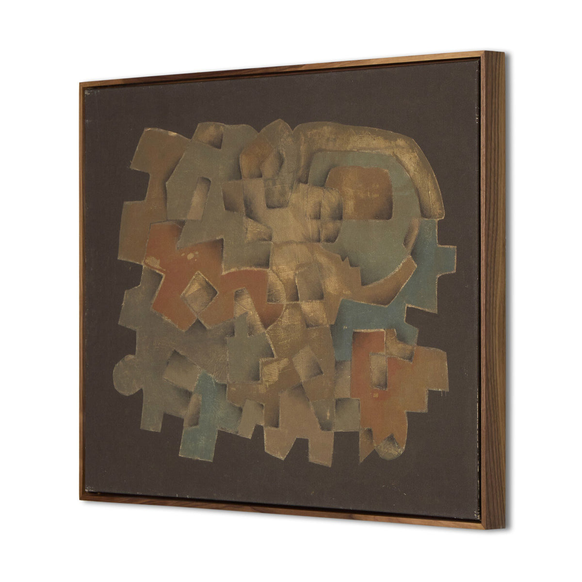 a framed picture of a puzzle piece