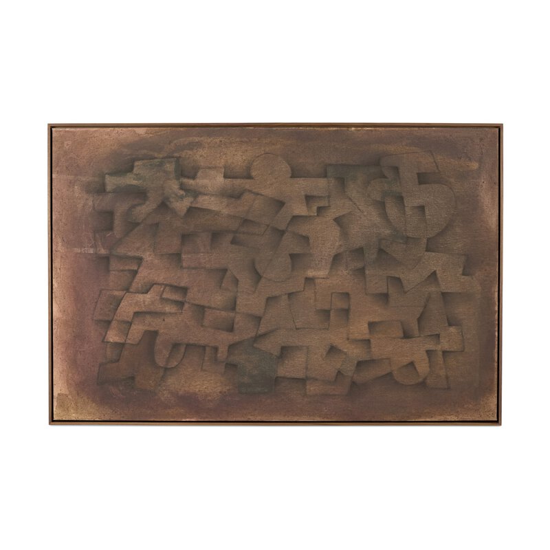a brown rectangular object with a black border