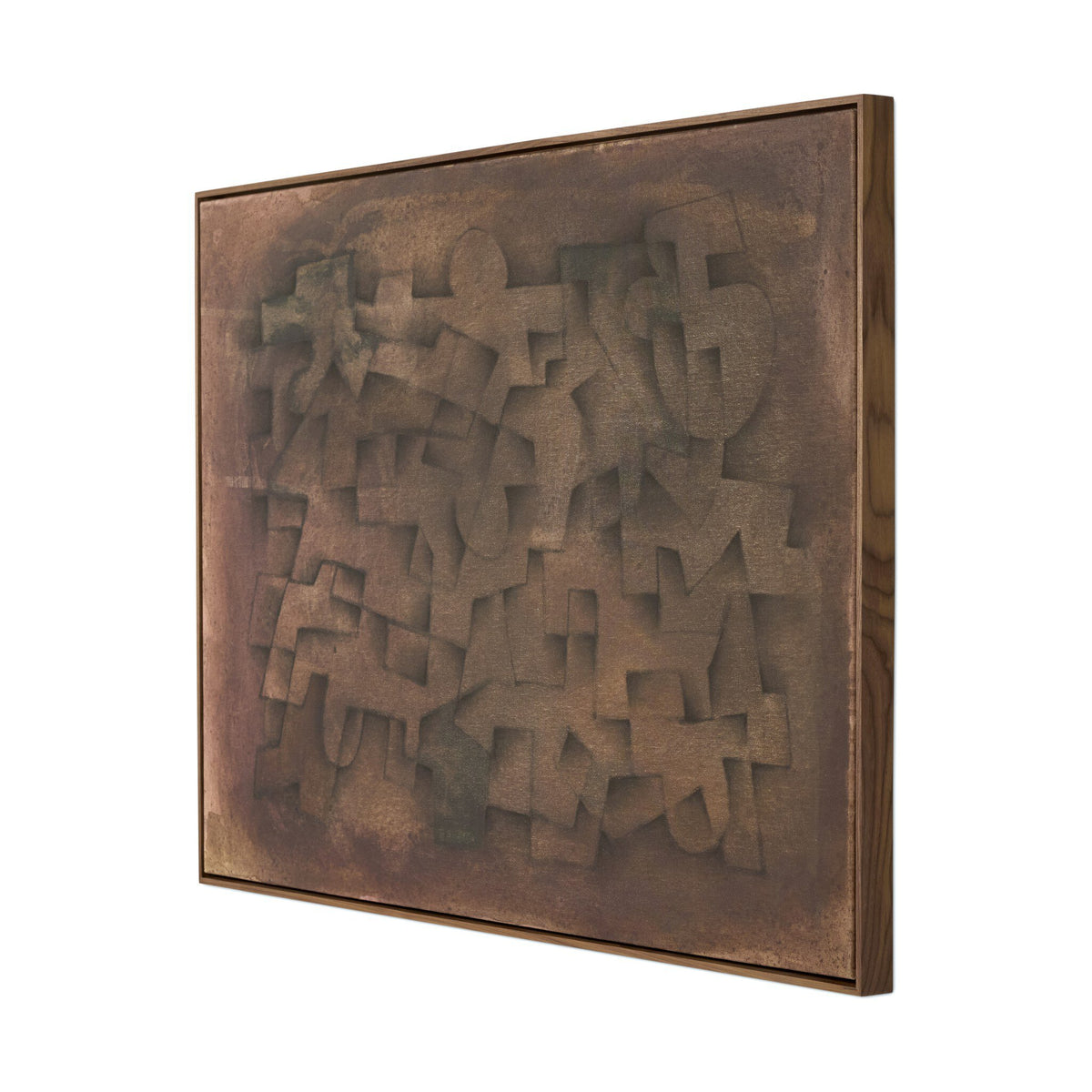 a brown square object with a wooden frame