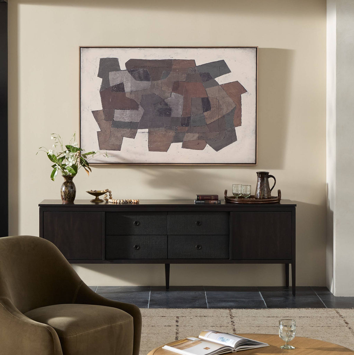 a painting on a wall
