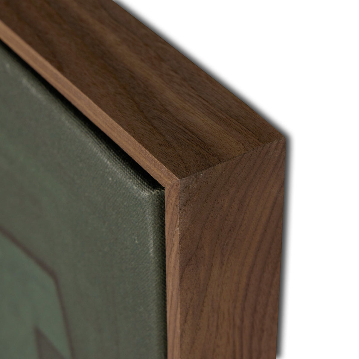 a close up of a wood frame