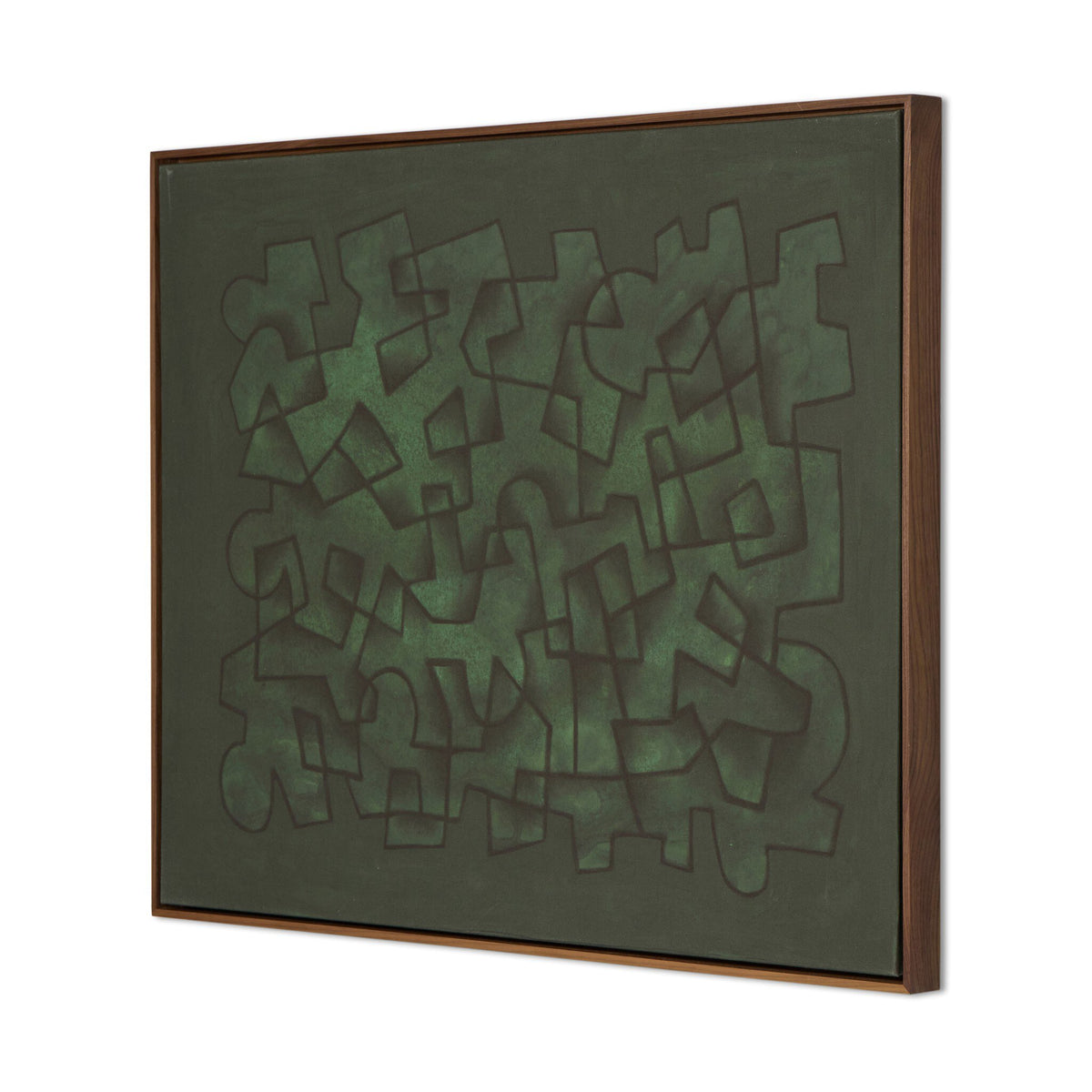 a green square piece of art