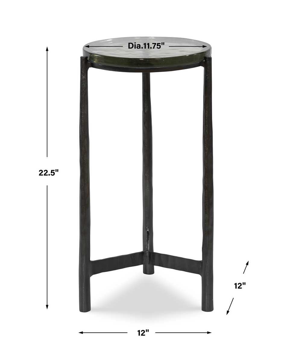 Eternity Indoor-Outdoor Accent Table, Gunmetal