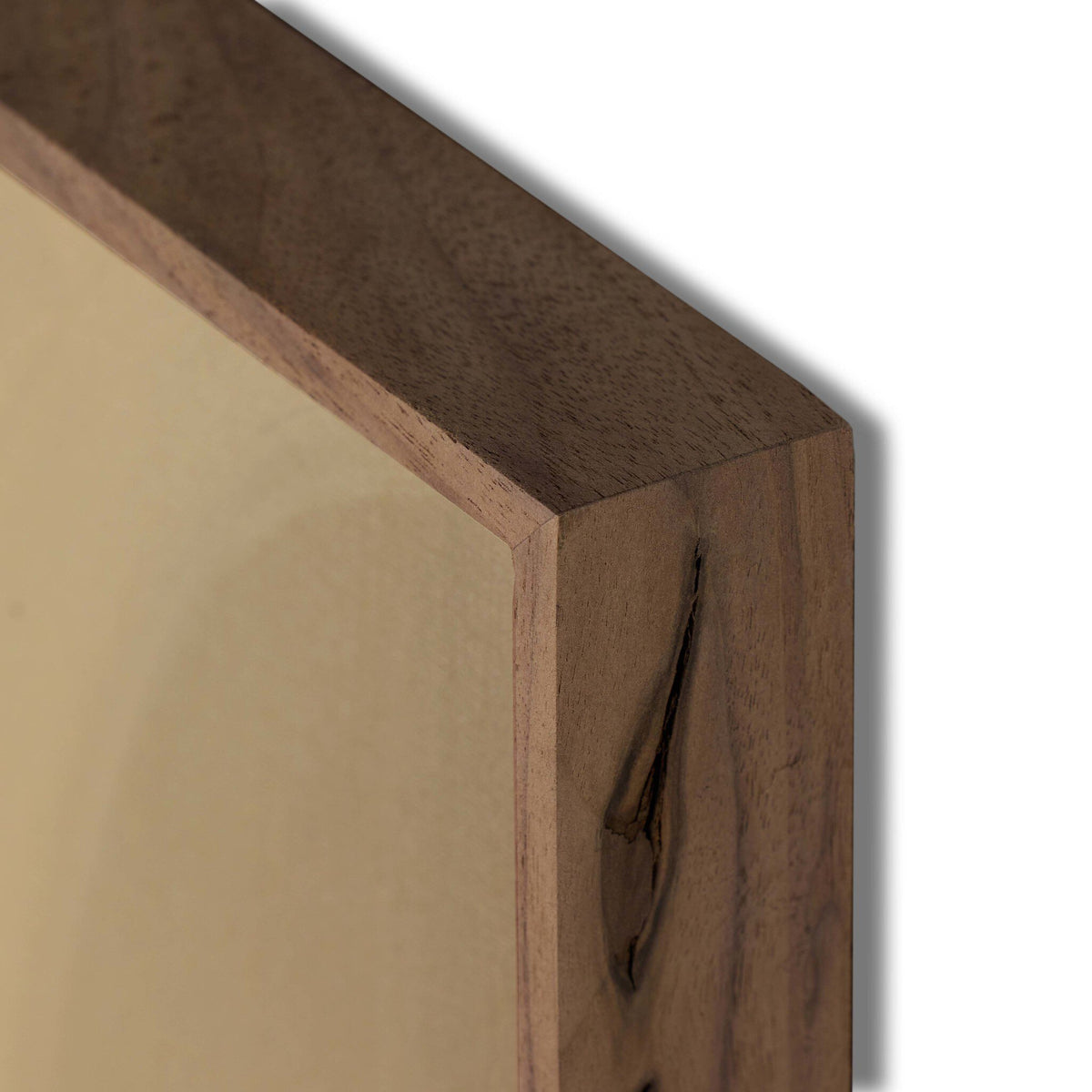 a close up of a wood frame