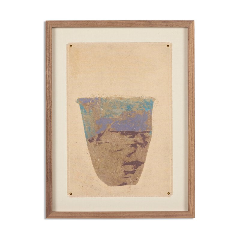 a picture frame with a painting of a cup