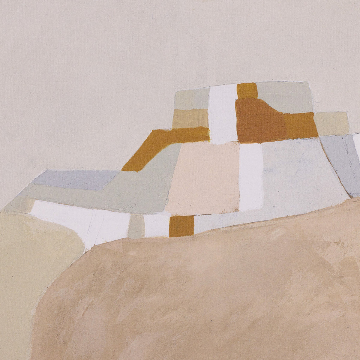 a painting of a mountain
