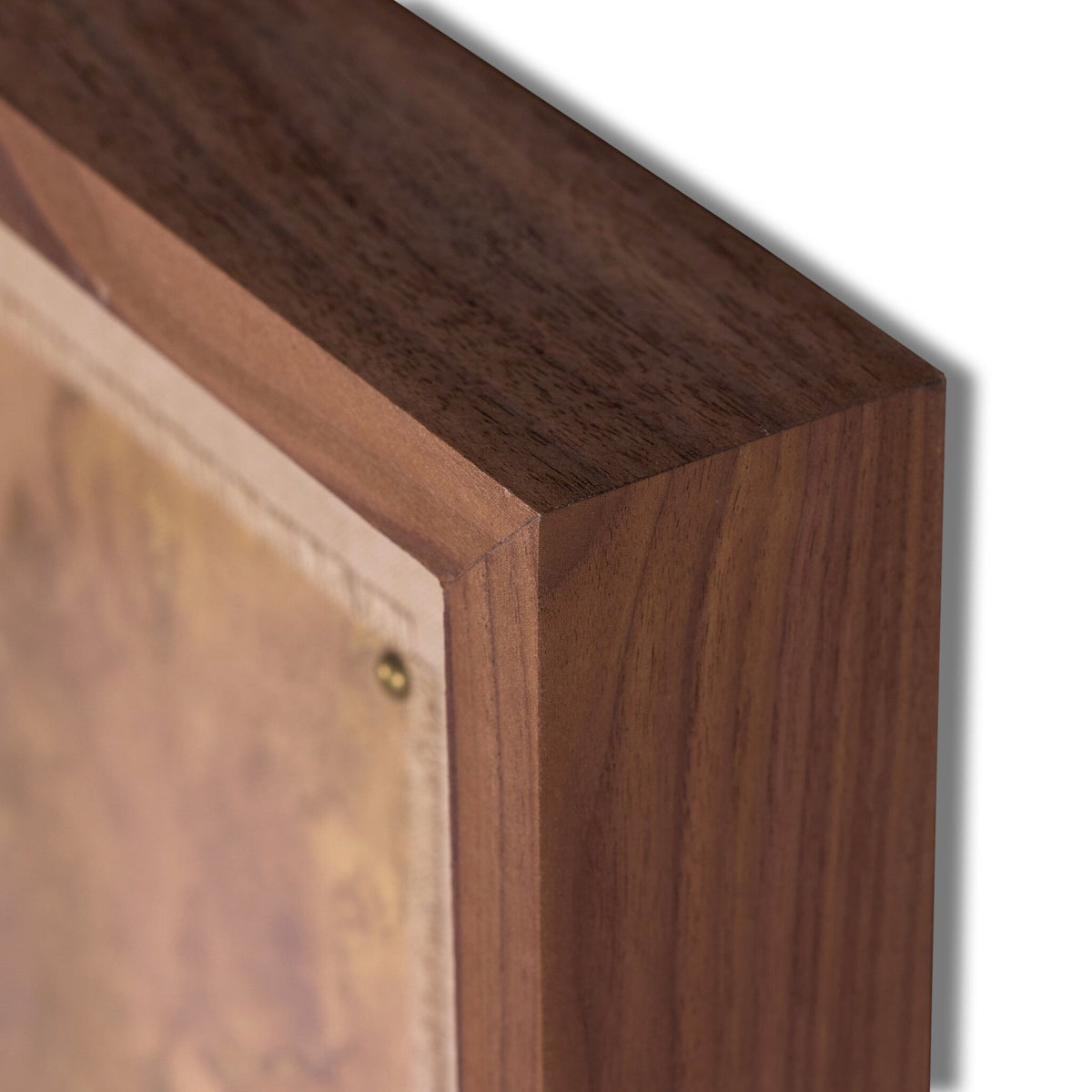 a close up of a wood frame