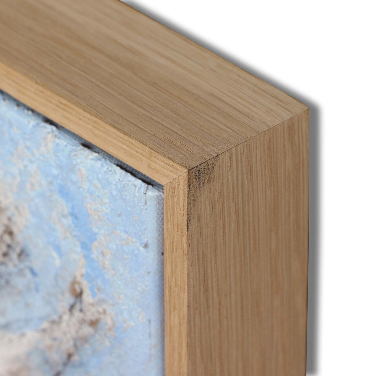 a close up of a wood frame