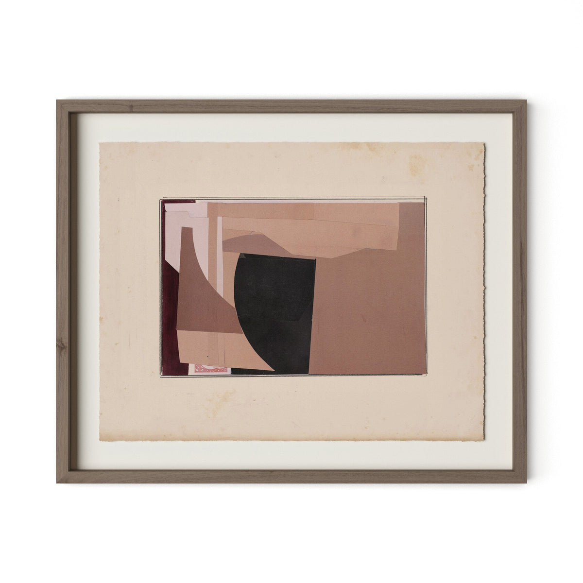 a framed art piece on a wall